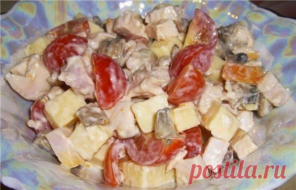 Лучшие кулинарные рецепты: Салат с копченной курочкой "Аппетит"