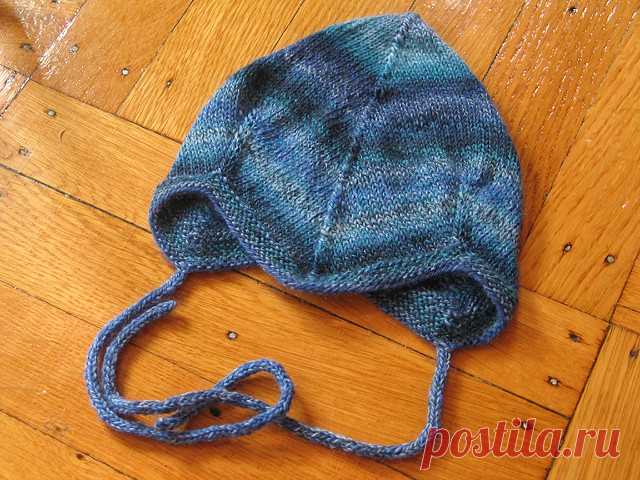 Милый детский чепчик спицами вяжем по-норвежски. Norwegian Sweet Baby Cap by Gro