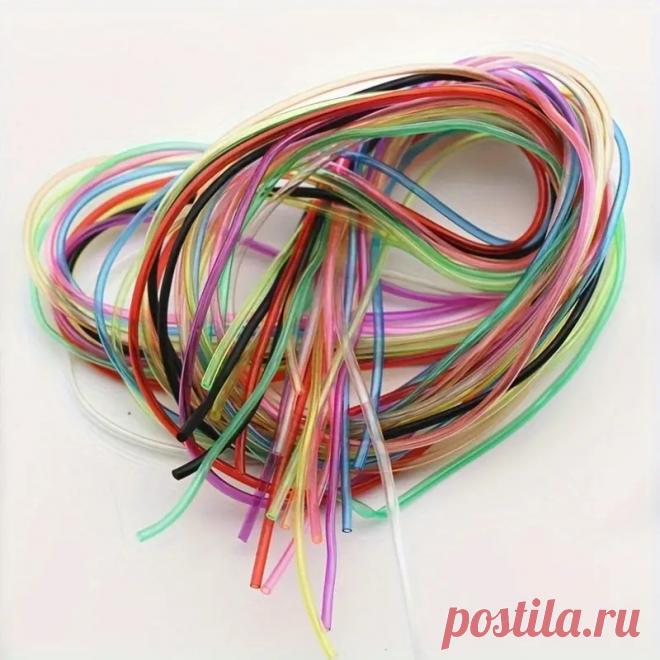 10 м прозрачные 2 мм разноцветные полые резиновые бусины из - Temu Moldova