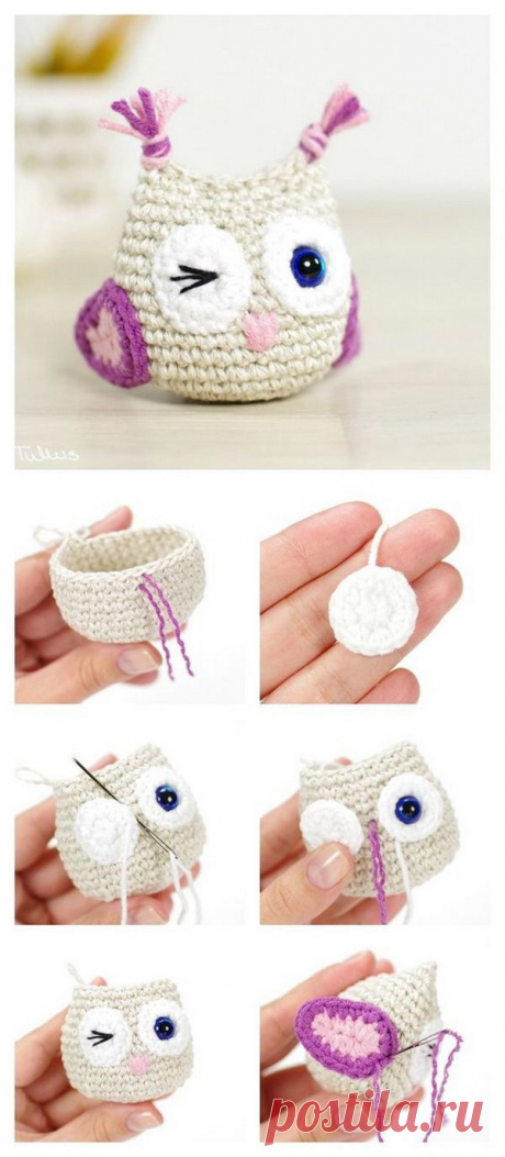 DIY Crocheted Owls with Free Patterns. These crocheted owls will be the cute addition to your kids' room. Perfect crochet project for beginners!