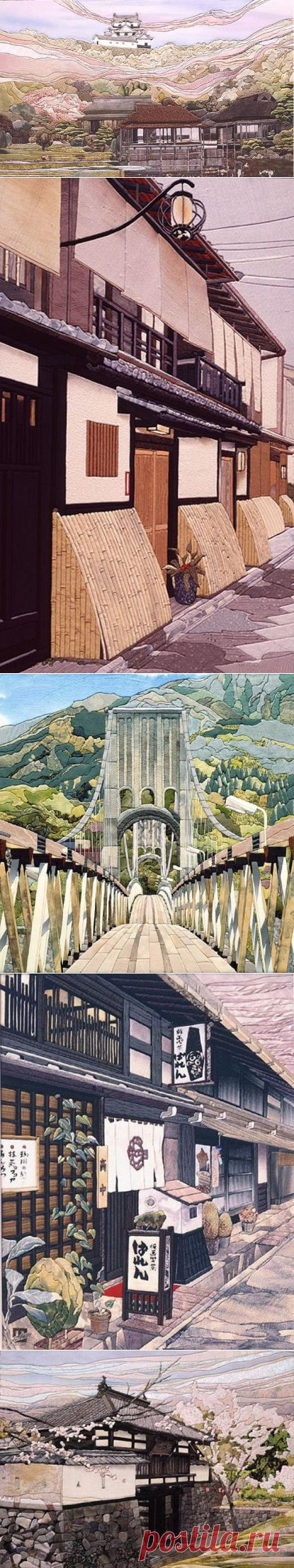 Лоскутные картины по японской технологии | Своими руками