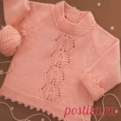 Вязание для малышей кофточки Lace Panel