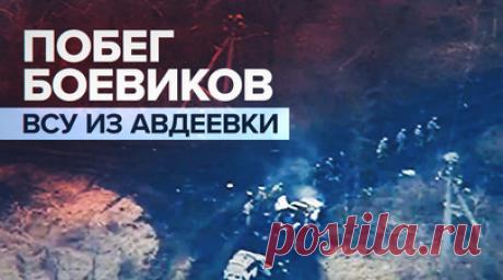 Бегство боевиков ВСУ из Авдеевки — видео Минобороны. Минобороны опубликовало видео, на котором подразделения ВСУ бегут из Авдеевки под артиллерийским и ракетным обстрелом российских войск. Пытаясь спастись, боевики толпой покидают позиции по дорогам, находящимся под огневым контролем ВС РФ. Украинские войска бросили подбитую боевую технику. Российские военнослужащие нанесли удары по вооружению и живой силе противника. Читать далее