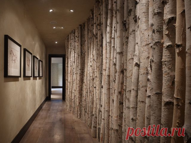 Yellowstone Residence Hallway - Rustic - Hall - denver - by LKID
