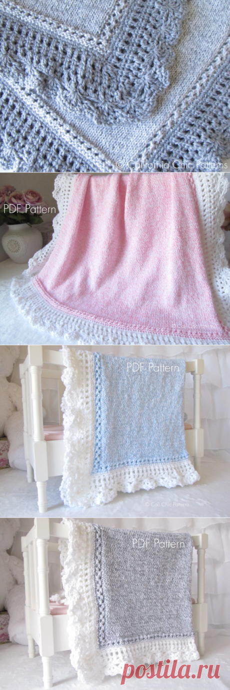 Knitting Pattern Knit Baby Blanket PATTERN 71 Royal