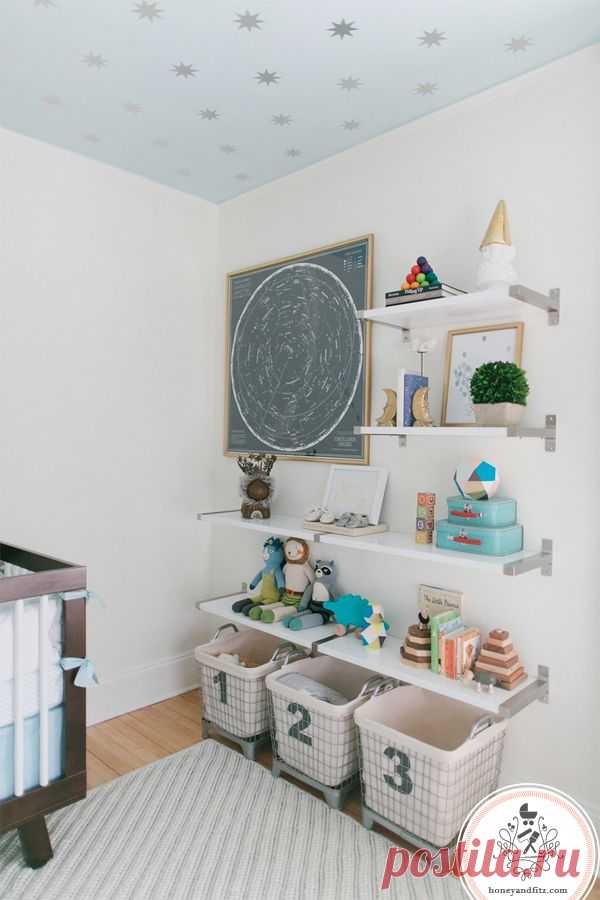 Reed’s Nursery Shelves : Custom Wall Shelving Using IKEA Shelves