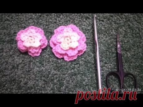 Вязаный цветочек крючком/ Вязаные цветы/ Crochet flowers