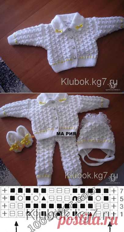 Белоснежная кофточка с красивым узором. Автор МА РИЯ (Германия) | Клубок