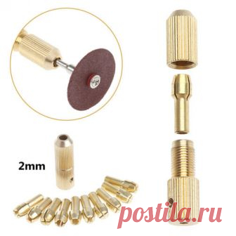 10Pcs 0.5-3.2mm Micro Twist Hand Drill Kit Chuck Electric Drill Bit Collet+2mm | eBay