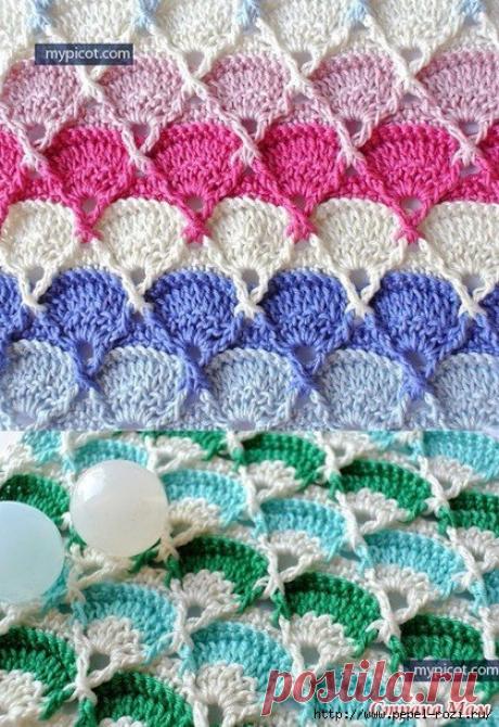 Большая коллекция узоров крючком. Часть 1