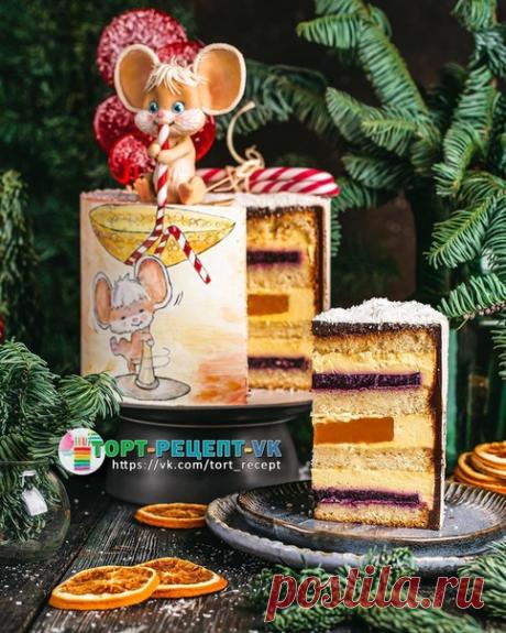 ШИКАРНЫЙ ТОРТ "ЧЕРНИКА-МАНГО". 

Торт весом 3 кг, высота 14
⠀
Бисквит (d=16 см):
мука - 290 гр.,
разрыхлитель - 1,5 ч.л.,
сливочное масло - 150 гр.,
сахар - 250 гр.,
яйца - 190 гр.,
сметана -190 гр.
⠀
Пропитка:
сахар + вода = 1:1 пропорция
⠀
Прослойка черники (d=14 см):
https://vk.com/tort_recept ,
пюре черники - 280 гр.,
кукурузный крахмал - 12 гр.,
желатин - 8 гр.,
сахар - 50 гр.
⠀
Желе манго:
пюре манго - 120 гр.,
сахар - 15 гр.,
желатин листовой - 4 гр.
⠀
Манговый крем...