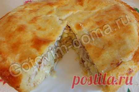 Рецепт: Курник из песочного теста