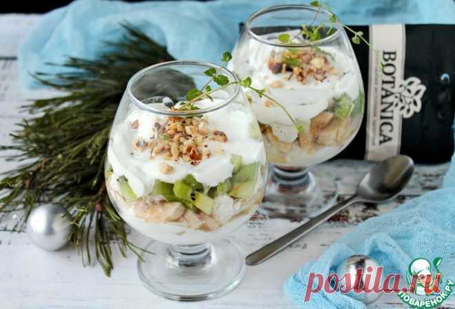 Десерт из зефира и фруктов Кулинарный рецепт