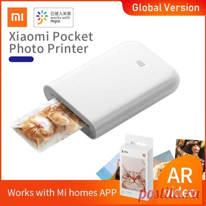 1525.8руб. 34% СКИДКА|Глобальная версия Xiaomi mijia AR принтер 300 точек/дюйм портативный фото мини карман в стиле «сделай сам»; Удельный вес 500 мА/ч, изображение Карманный принтер|Принтеры|   | АлиЭкспресс Покупай умнее, живи веселее! Aliexpress.com