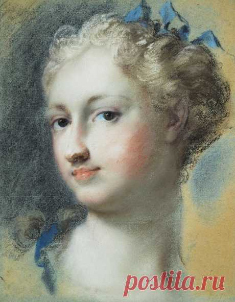 Розальба Каррьера \ Rosalba Carriera (Italian, 1675-1757). Женское очарование в стиле рококо.