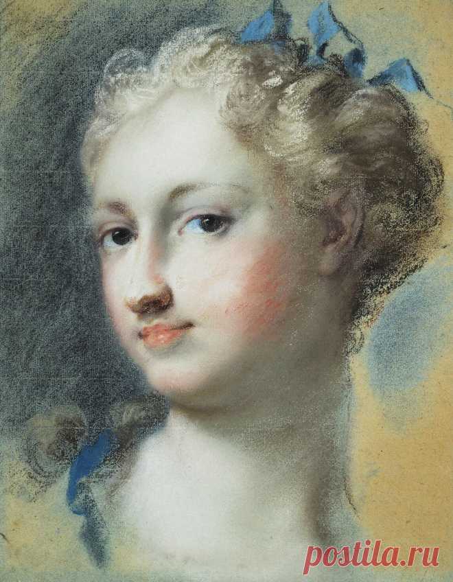 Розальба Каррьера \ Rosalba Carriera (Italian, 1675-1757). Женское очарование в стиле рококо.