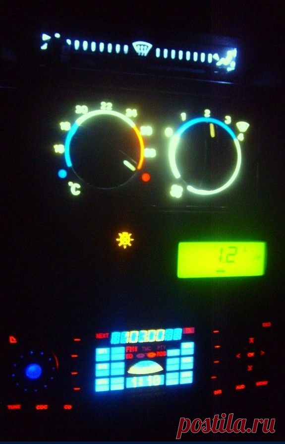 Как сделать подсветку шкалы расположения заслонки печки на ВАЗ 2110