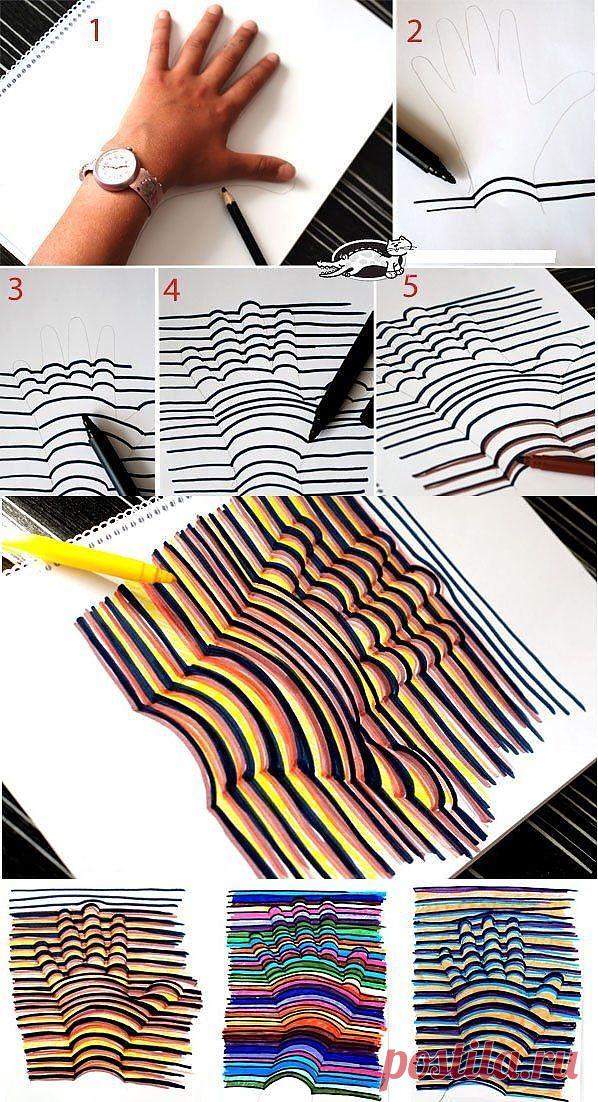 3D рисунок руки / Рисунки и надписи / Модный сайт о стильной переделке одежды и интерьера