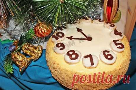 Торт Часы на Новый год 2015