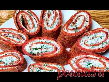 Свекольный рулет со сливочным сыром. | Кулинария