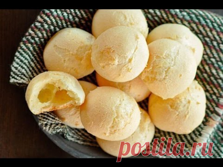 Бразильский сырный хлеб Pão de Queijo - YouTube