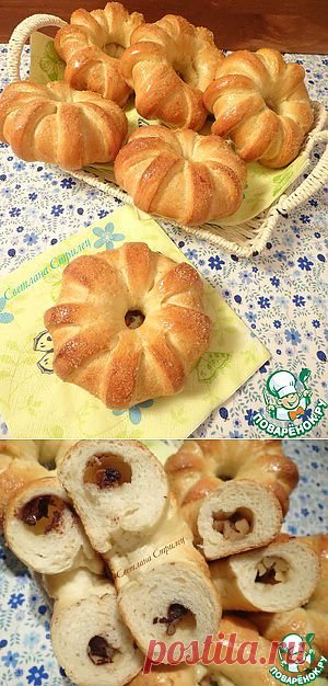 Кольца с шоколадом и орехами - кулинарный рецепт