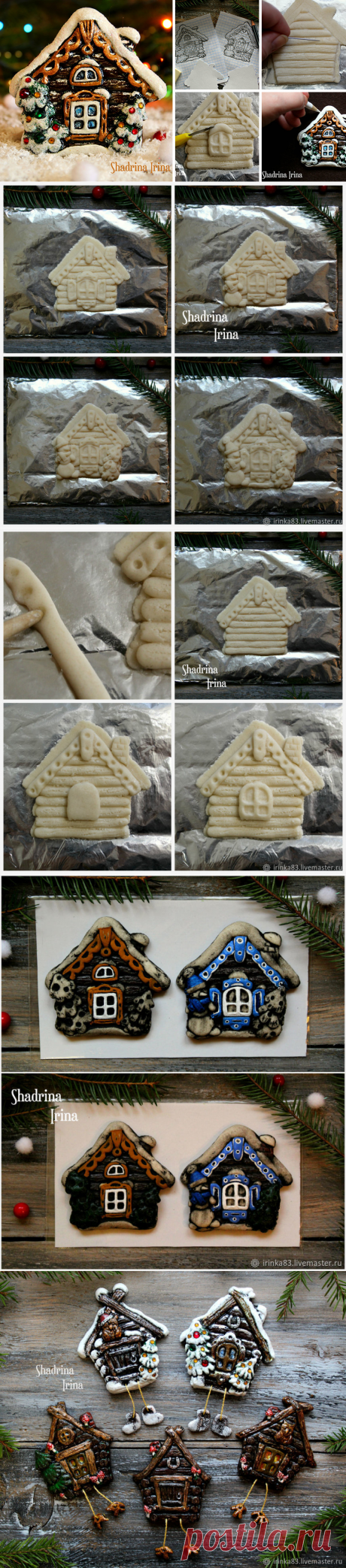 Делаем магнитики на холодильник «Зимние избушки» - Ярмарка Мастеров - ручная работа, handmade