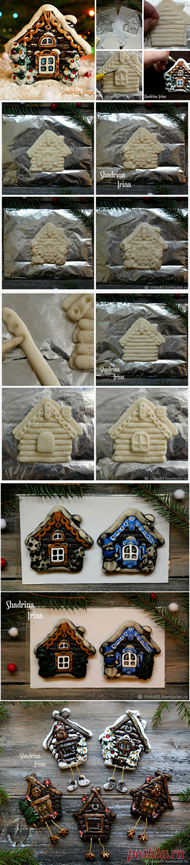 Делаем магнитики на холодильник «Зимние избушки» - Ярмарка Мастеров - ручная работа, handmade