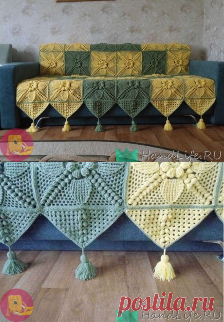 Красивый вязаный плед — Сделай сам, идеи для творчества - DIY Ideas