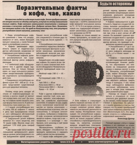 Поразительные факты о кофе, чае, какао