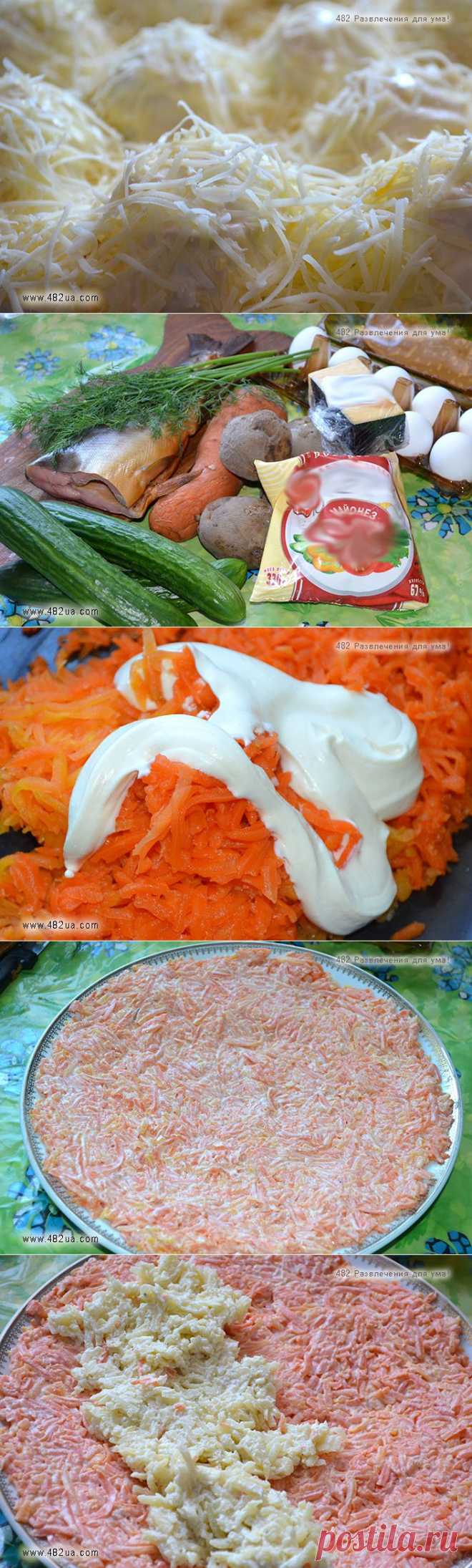 Праздничный салат «Сугробы» (оригинальный рецепт)