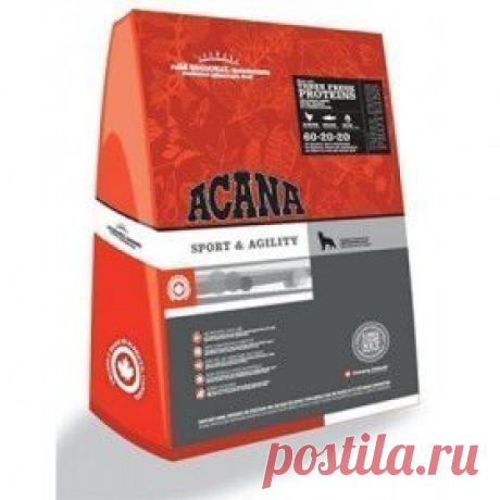 Купить Корм сухой Acana Sport &amp; Agility / для активных собак / 13 кг в Пензе, цена / Интернет-магазин "Vseinet.ru".
ACANA SPORT &amp; AGILITY сбалансирован для поддержания силы и выносливости и полон высококачественных, легкоусвояемых мясных ингредиентов (целых 60%) - включая цыпленка, выращенного на вольном выгуле, цельные яйца с местных ферм на прериях и свежего лосося из холодных вод Тихого океана у острова Ванкувер.