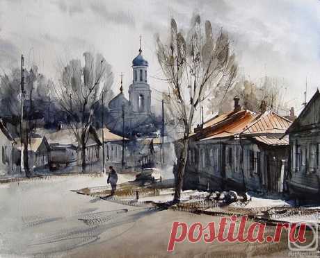 Саратов, Большая горная улица. Картины художника. Курсеев Вячеслав Анатольевич. Художники. Картины, картинная галерея, продажа картин