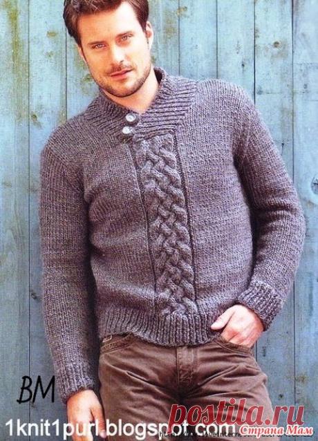 Мужской пуловер Filati - Вяжем вместе он-лайн