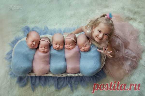 Одеські п'ятернята знялися у першій після народження фотосесії | Українська правда _Життя