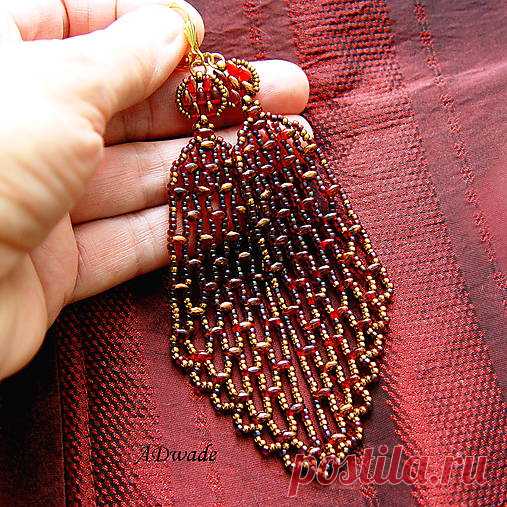 Korálkové náušnice Krídla Fénixa / ADwade - SAShE.sk - Handmade Náušnice | Handmade