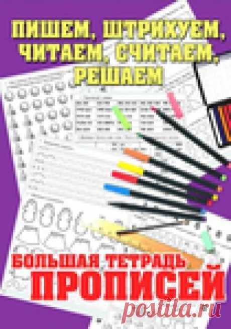 Пишем, штрихуем, читаем, считаем, решаем. Большая тетрадь прописей
