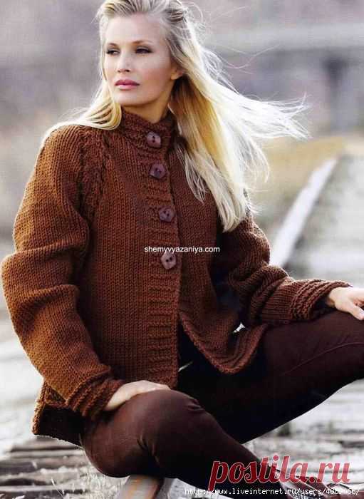 Укороченный жакет с рукавами реглан