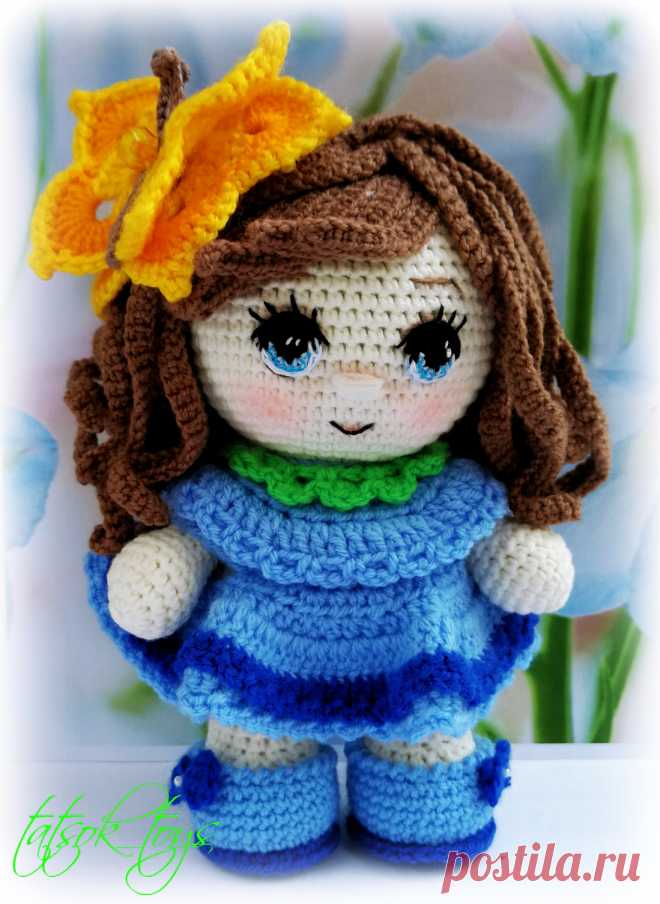 PDF Пупс-малышка Колокольчик крючком. FREE crochet pattern; Аmigurumi doll patterns. Амигуруми схемы и описания на русском. Вязаные игрушки и поделки своими руками #amimore - Кукла, doll puppet, muñeca boneca, poupée, puppe, panenka, bebek, lalka. Amigurumi doll pattern free; amigurumi patterns; amigurumi crochet; amigurumi crochet patterns; amigurumi patterns free; amigurumi today.