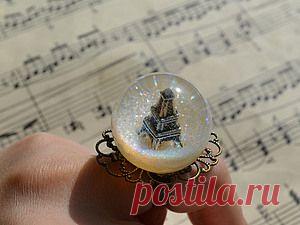 кольцо сфера"Париж "из эпоксидной смолы - Ярмарка Мастеров - ручная работа, handmade