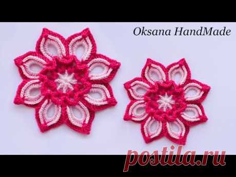 Цветок крючком. Мастер класс+схема. Flower crochet