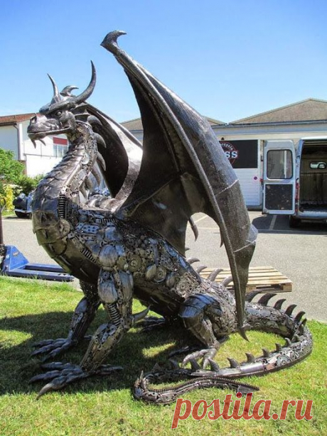 DIY Steampunk Dragon Made from Recycled Car Parts - DIY for Life