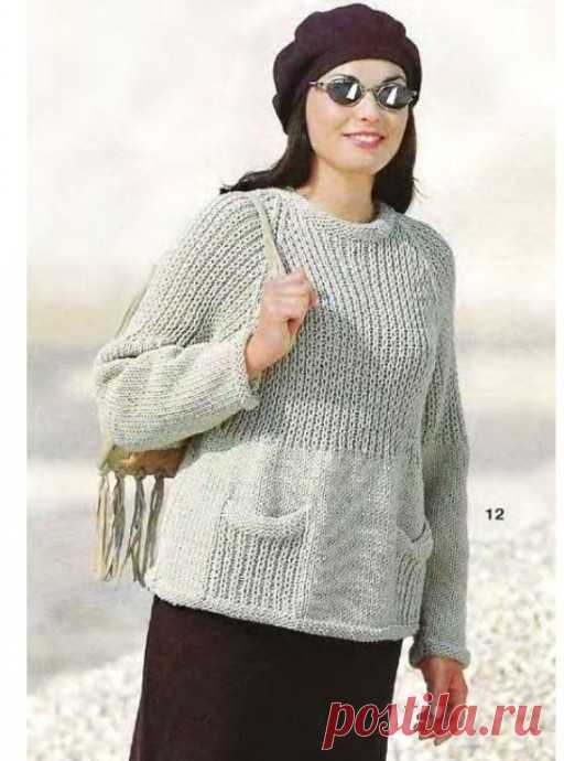 Пуловер с рукавом реглан