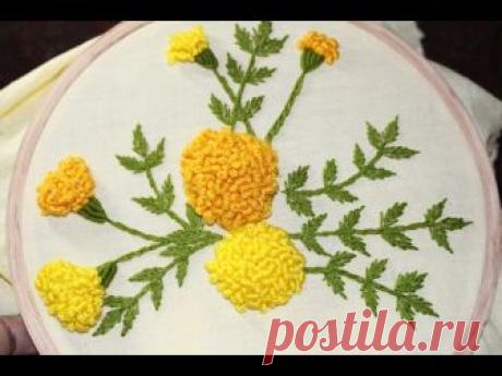 Приём выполнения объёмной вышивки