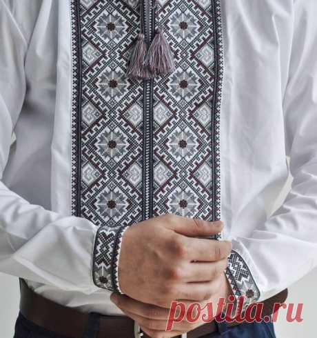 Вышивка крестом мужской сорочки: 20 схем ~ Свое рукоделие