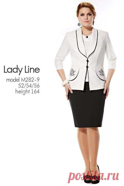 Костюмы для полных девушек и женщин белорусской компании Lady Line. Осень-зима 2014-2015 (70 фото)
