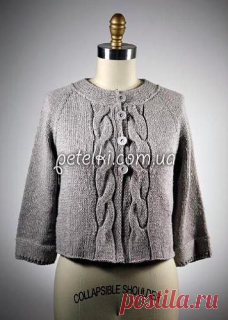 Кардиган Mondo Cable Cardi от «Chic Knits». Описание вязания