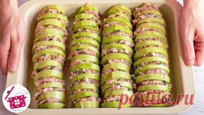 Домашняя кухня: Лучше ГОЛУБЦОВ! Кабачки с Фаршем в Духовке БЕЗ ХЛОПОТ. Готовим дома Быстрый УЖИН из кабачков