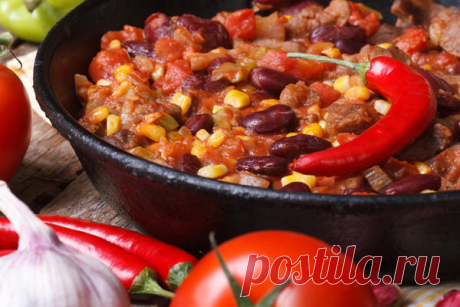Тушеная фасоль с чили по-мексикански — Фактор Вкуса