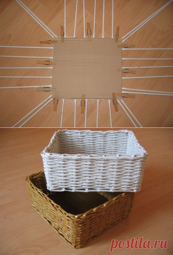 Как сплести корзинку из газеты